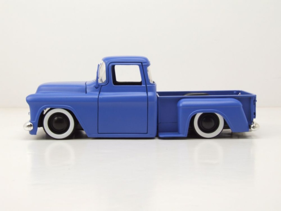 【廃番】1955 CHEVY STEPSIDE Jada 1/24 Modellauto Chevrolet Stepside Pick Up 1955 blau 1:24 Jada Toys bei