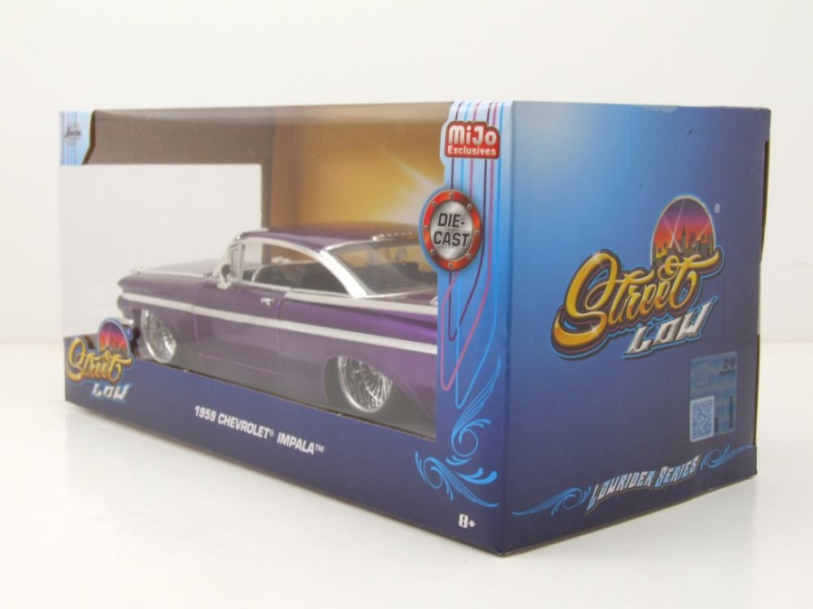 Modellauto Chevrolet Impala SS Dub Wire 1959 lila 1:24 Jada Toys