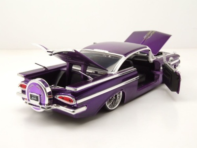 Chevrolet Impala SS Dub Wire 1959 lila Modellauto 1:24 Jada Toys