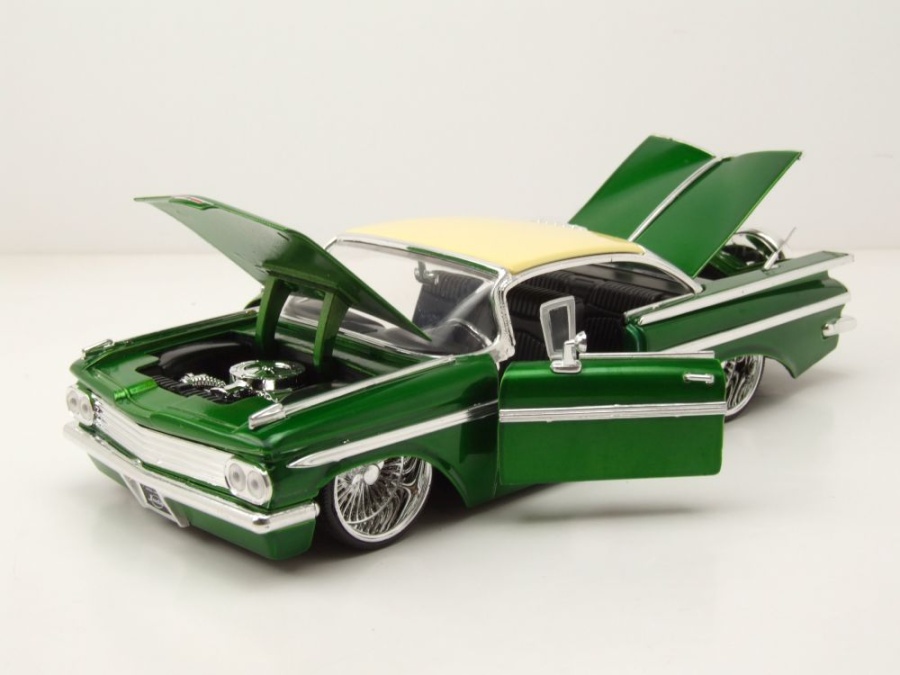 Modellauto Chevrolet Impala SS Dub Wire 1959 grün 1:24 Jada Toys