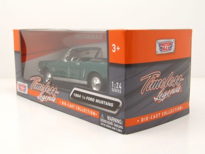 Ford Mustang Convertible 1964 grün metallic Modellauto 1:24 Motormax