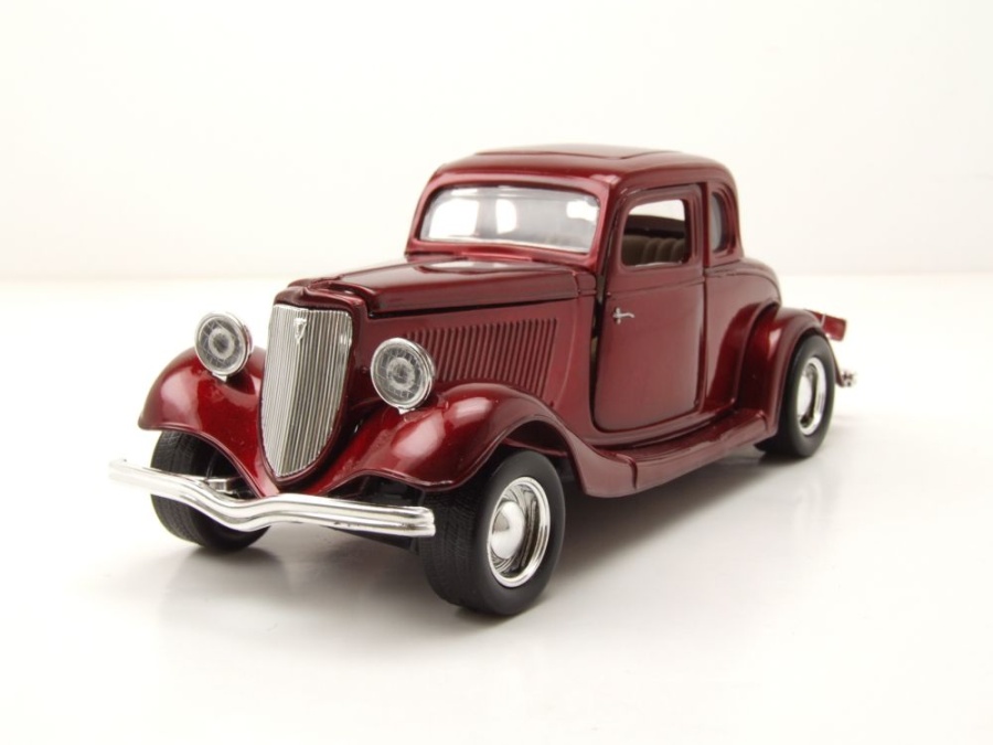 Ford Coupe Hardtop 1934 rot Modellauto 1:24 Motormax