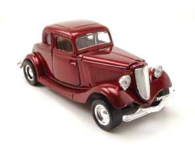 Ford Coupe Hardtop 1934 rot Modellauto 1:24 Motormax