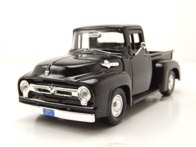 Ford F-100 Pick Up 1956 schwarz Modellauto 1:24 Motormax