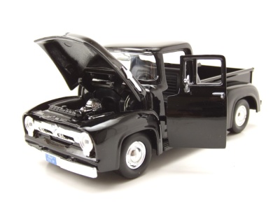 Ford F-100 Pick Up 1956 schwarz Modellauto 1:24 Motormax