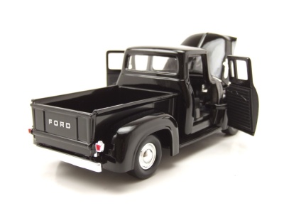 Ford F-100 Pick Up 1956 schwarz Modellauto 1:24 Motormax