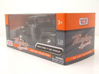 Ford F-100 Pick Up 1956 schwarz Modellauto 1:24 Motormax