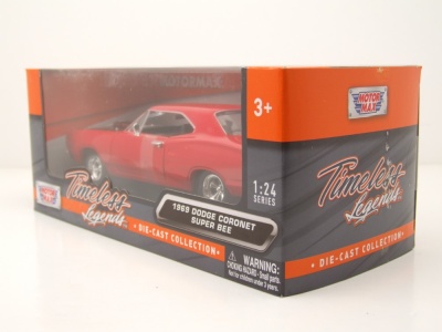 Dodge Coronet Super Bee 1969 rot Modellauto 1:24 Motormax