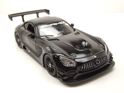 Mercedes AMG GT3 2016 schwarz Modellauto 1:24 Motormax