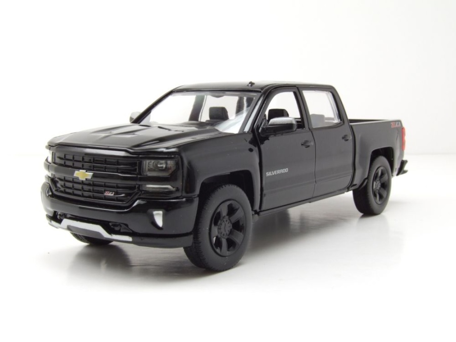 Chevrolet Silverado 1500 LT-Z71 Crew Cab 2017 schwarz Modellauto 1:27 Motormax