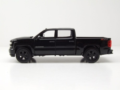 Chevrolet Silverado 1500 LT-Z71 Crew Cab 2017 schwarz Modellauto 1:27 Motormax