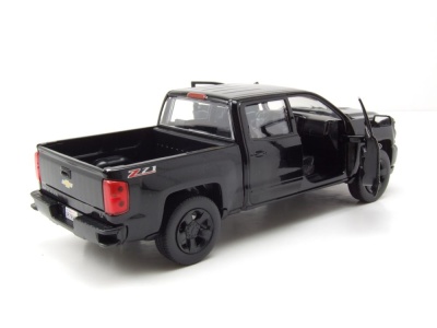 Chevrolet Silverado 1500 LT-Z71 Crew Cab 2017 schwarz Modellauto 1:27 Motormax