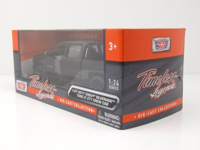 Chevrolet Silverado 1500 LT-Z71 Crew Cab 2017 schwarz Modellauto 1:27 Motormax