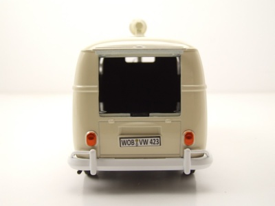 VW T1 Bus Kasten Rotes Kreuz Ambulanz creme Modellauto 1:24 Motormax