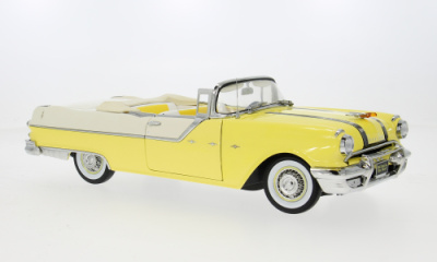 Pontiac Star Chief Open Convertible 1955 weiß gelb...
