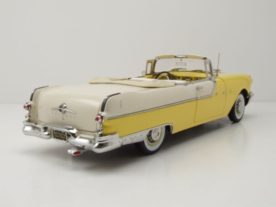 Pontiac Star Chief Open Convertible 1955 weiß gelb Modellauto 1:18 Sun Star