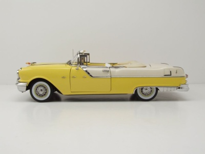 Pontiac Star Chief Open Convertible 1955 weiß gelb Modellauto 1:18 Sun Star