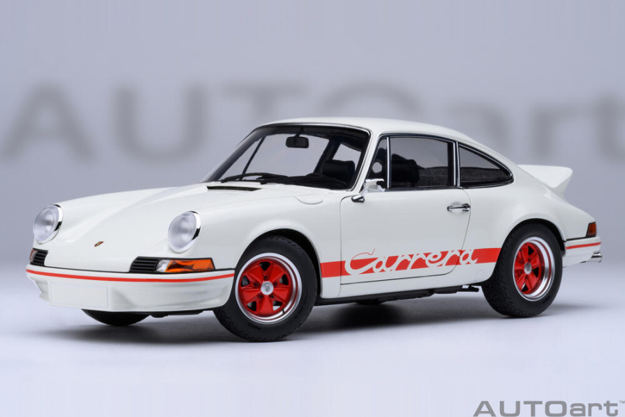 Porsche 911 Carrera 2.7 RS weiß rot Modellauto 1:18 Autoart