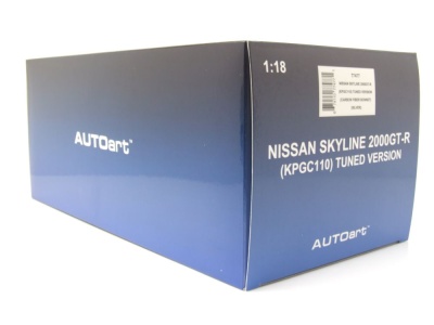 Nissan Skyline 2000 GT-R SPEZ (KPGC110) Tuned Version 1973 silber Modellauto 1:18 Autoart