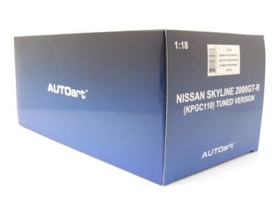 Nissan Skyline 2000 GT-R SPEZ (KPGC110) Tuned Version 1973 weiß Modellauto 1:18 Autoart