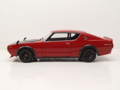Nissan Skyline 2000 GT-R SPEZ (KPGC110) Tuned Version 1973 rot Modellauto 1:18 Autoart