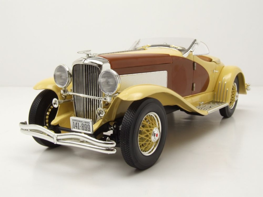Duesenberg SSJ Speedster 1935 gold braun Modellauto 1:18 Auto World