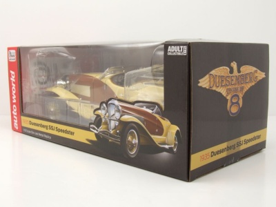 Duesenberg SSJ Speedster 1935 gold braun Modellauto 1:18 Auto World