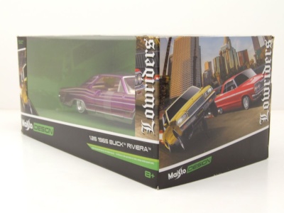 Buick Riviera Lowrider 1965 lila Modellauto 1:24 Maisto