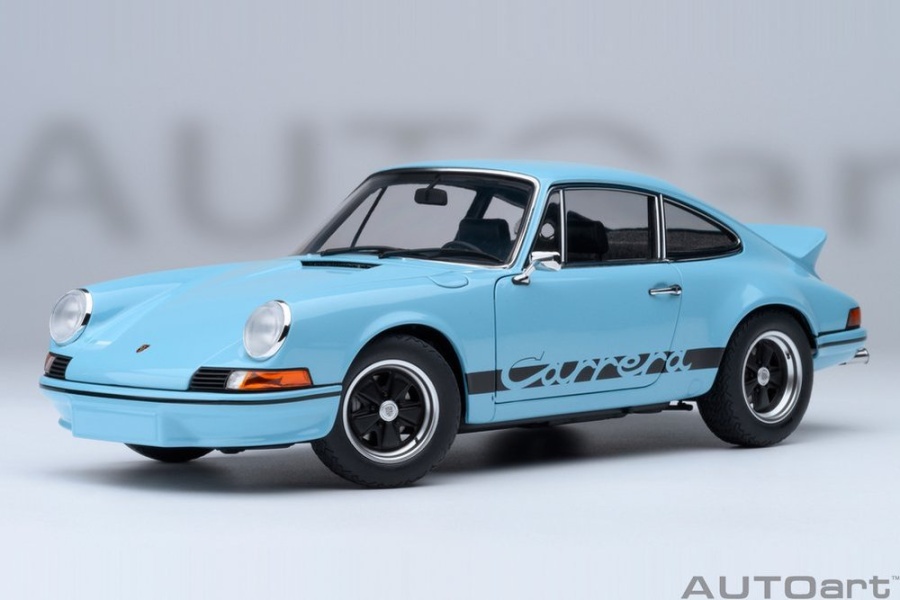 Modellauto Porsche 911 Carrera 2.7 RS hellblau 1:18 Autoart bei