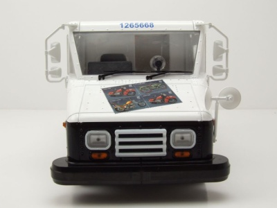 Grumman LLV USPS Postal Service American Motorcycles weiß schwarz Modellauto 1:18 Greenlight Collectibles