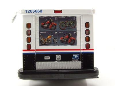 Grumman LLV USPS Postal Service American Motorcycles weiß schwarz Modellauto 1:18 Greenlight Collectibles