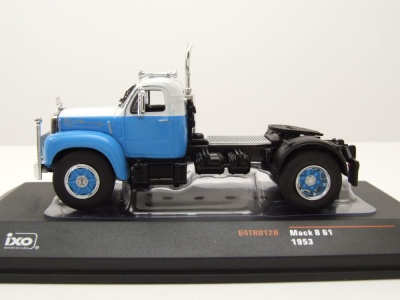 Mack B 61 Zugmaschine 1953 blau weiß Modellauto 1:64 ixo models