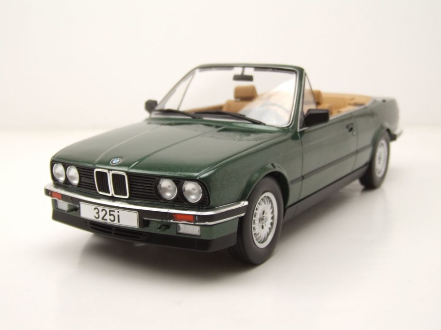 BMW 325i Cabrio E30 1985 dunkelgrün metallic Modellauto 1:18 MCG