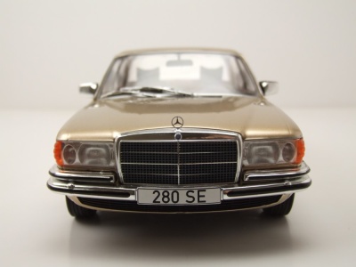 Mercedes S-Klasse W116 1972 beige metallic Modellauto 1:18 MCG