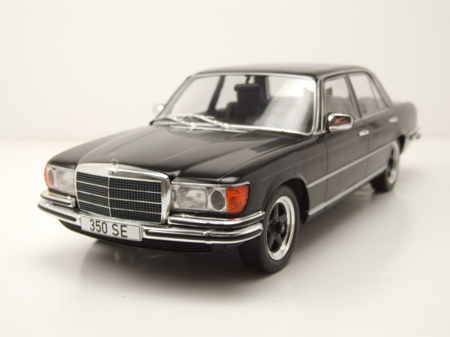 Mercedes S-Klasse W116 1972 schwarz Modellauto 1:18 MCG