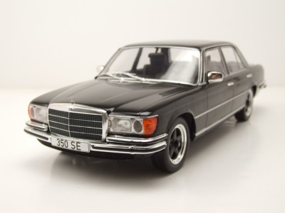 Mercedes S-Klasse W116 1972 schwarz Modellauto 1:18 MCG