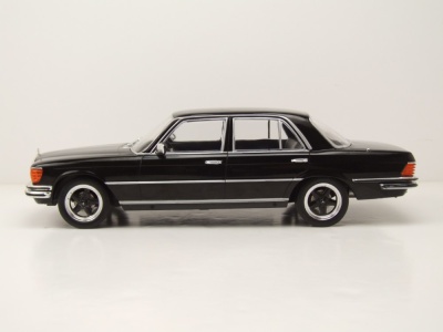 Mercedes S-Klasse W116 1972 schwarz Modellauto 1:18 MCG