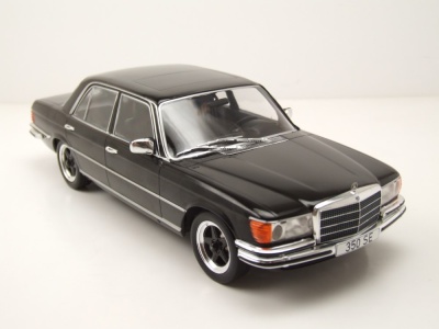 Mercedes S-Klasse W116 1972 schwarz Modellauto 1:18 MCG