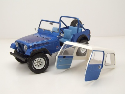 Jeep CJ-7 Renegade 1978 blau metallic Modellauto 1:18 Greenlight Collectibles