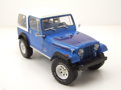 Jeep CJ-7 Renegade 1978 blau metallic Modellauto 1:18 Greenlight Collectibles