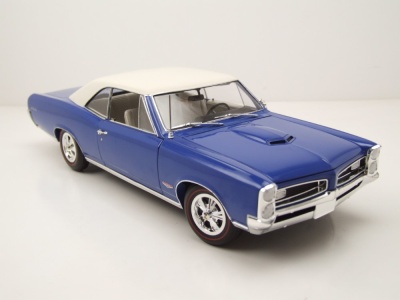 Pontiac GTO 1966 blau weiß Modellauto 1:18 Highway 61