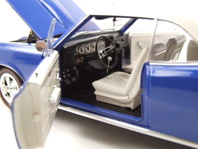 Pontiac GTO 1966 blau weiß Modellauto 1:18 Highway 61