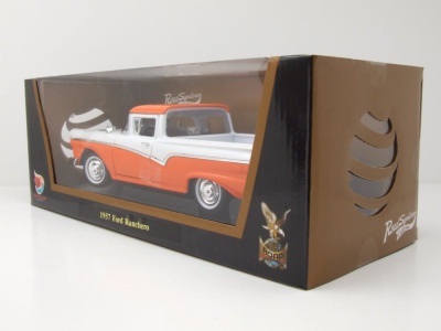 Ford Ranchero Pick Up 1957 orange weiß Modellauto 1:18 Lucky Die Cast