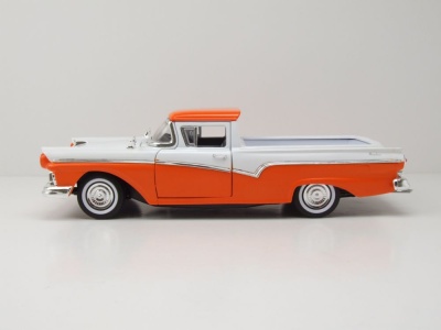 Ford Ranchero Pick Up 1957 orange weiß Modellauto 1:18 Lucky Die Cast