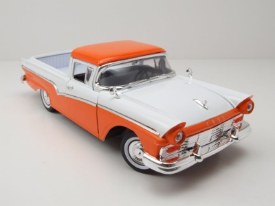 Ford Ranchero Pick Up 1957 orange weiß Modellauto 1:18 Lucky Die Cast
