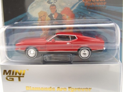 Ford Mustang Mach 1 1971 rot James Bond Diamonds Are Forever Modellauto 1:64 MINI GT