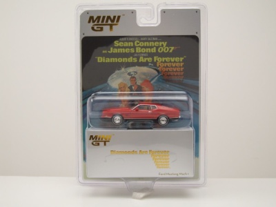Ford Mustang Mach 1 1971 rot James Bond Diamonds Are Forever Modellauto 1:64 MINI GT