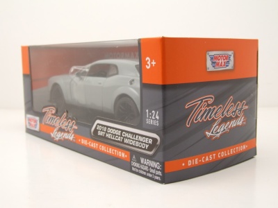 Dodge Challenger SRT Hellcat Widebody 2018 grau Modellauto 1:24 Motormax