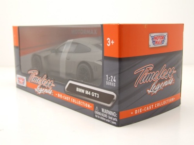 BMW M4 GT3 matt schwarz Modellauto 1:24 Motormax