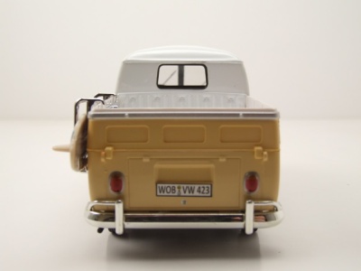 VW T1 Pritsche mit Surfbrett creme braun Modellauto 1:24 Motormax